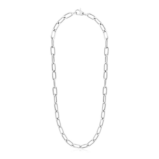 Sterling Silver Wide Paperclip Chain Necklaceidx RJ79465