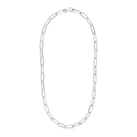 Sterling Silver Paperclip Chain Necklaceidx RJ39361