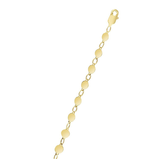 14k Yellow Gold Bracelet with Polished Circlesidx RJ56748-7